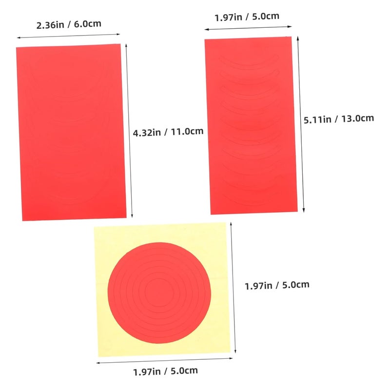 Gatuida 7 Sheets Pressure Gauge Identification Stickers Red Easy Apply Removable Labels - Image 2